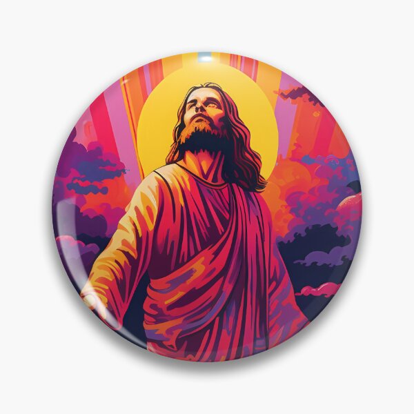 Item preview, Jesus Christ Walking on the Waters Under a Multicolored Rainbow designed and sold by SingularityGeek.