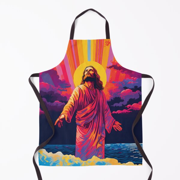 Item preview, Jesus Christ Walking on the Waters Under a Multicolored Rainbow designed and sold by SingularityGeek.