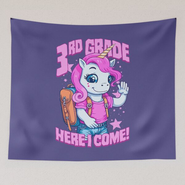 Item preview, 3rd Grade Here I Come Back To First Day Of School Unicorn designed and sold by GrandeDuc.