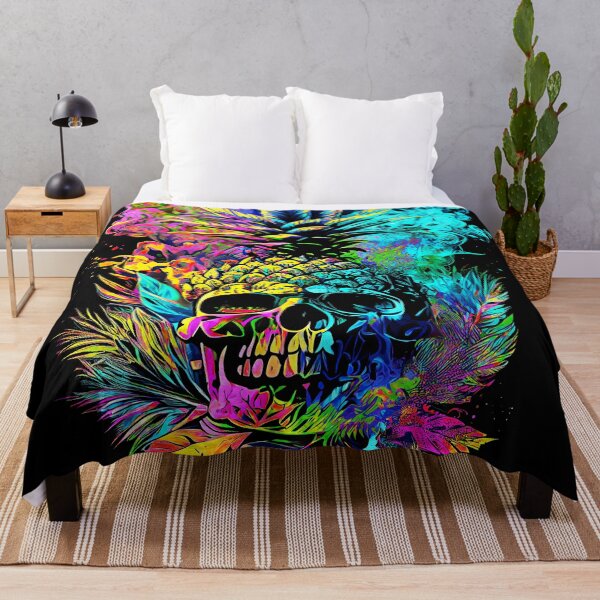 Item preview, Trippy Vapor Clouds Pineapple Skull Tropical designed and sold by MindWave THC.