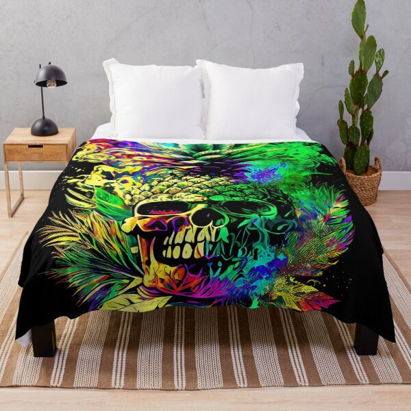 Item preview, Trippy Vapor Clouds Pineapple Skull Tropical designed and sold by MindWave THC.