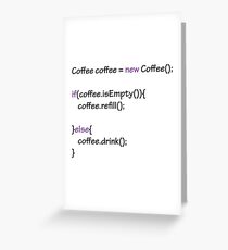 Coffee - code Greeting Card