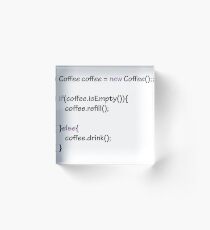Coffee - code Acrylic Block