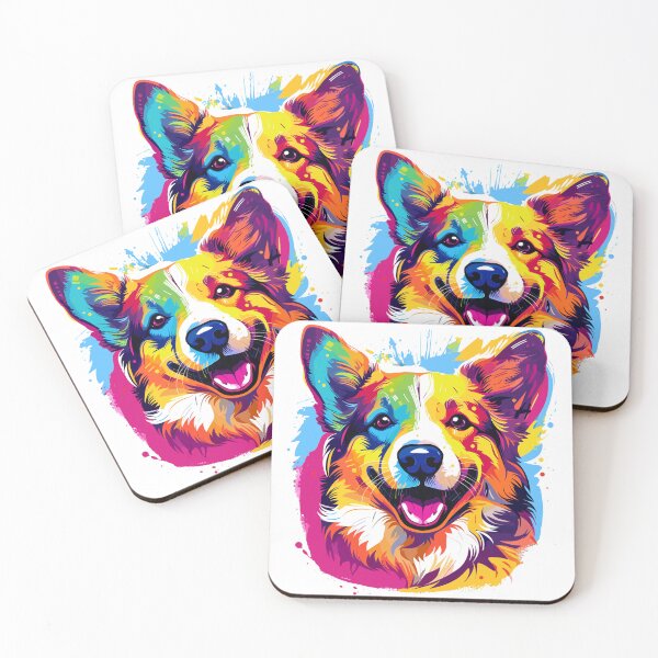 Item preview, Vibrant and Adorable colorful Corgi abstract design. designed and sold by Artbyminga.