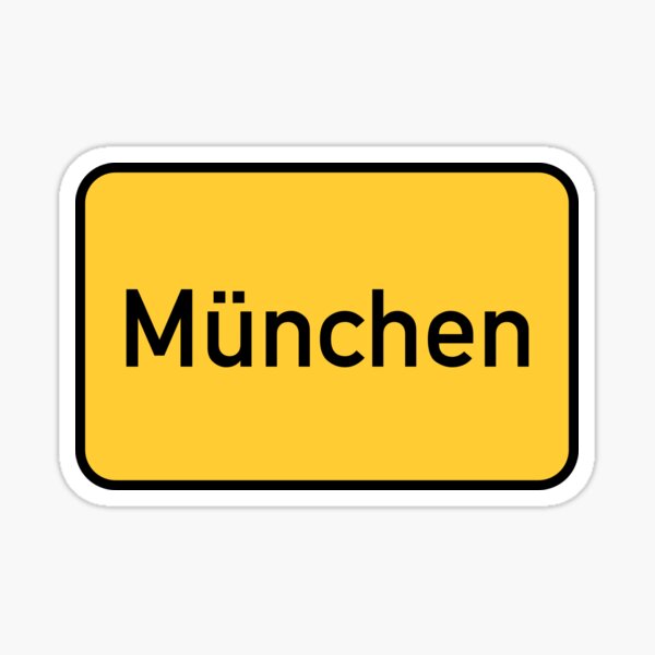 MUNCHEN Straßenschild Sticker