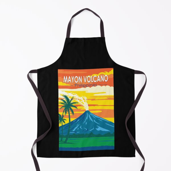 Item preview, Mayon Volcano Philippines Travel Art Vintage designed and sold by KrisSidDesigns.