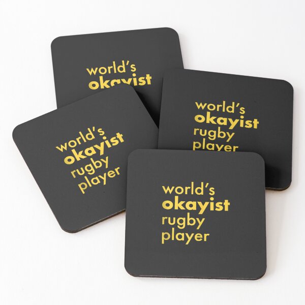 Item preview, World's Okayest Rugby Player - Funny Rugby   designed and sold by SabrinaMRowe.