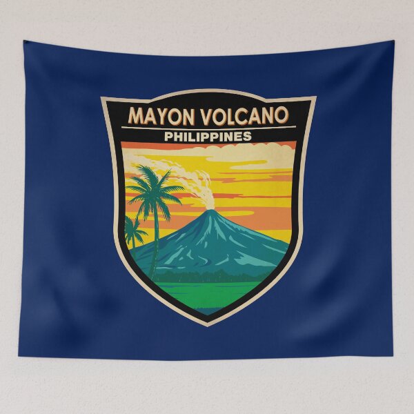 Item preview, Mayon Volcano Philippines Badge designed and sold by KrisSidDesigns.