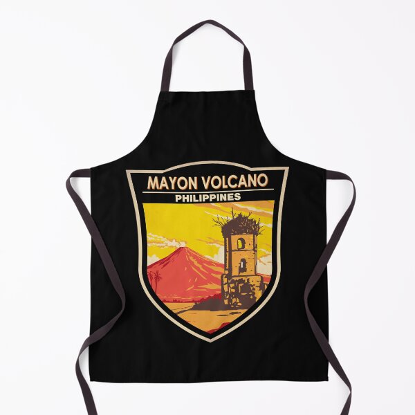 Item preview, Mayon Volcano Cagsawa Ruins Philippines Badge designed and sold by KrisSidDesigns.