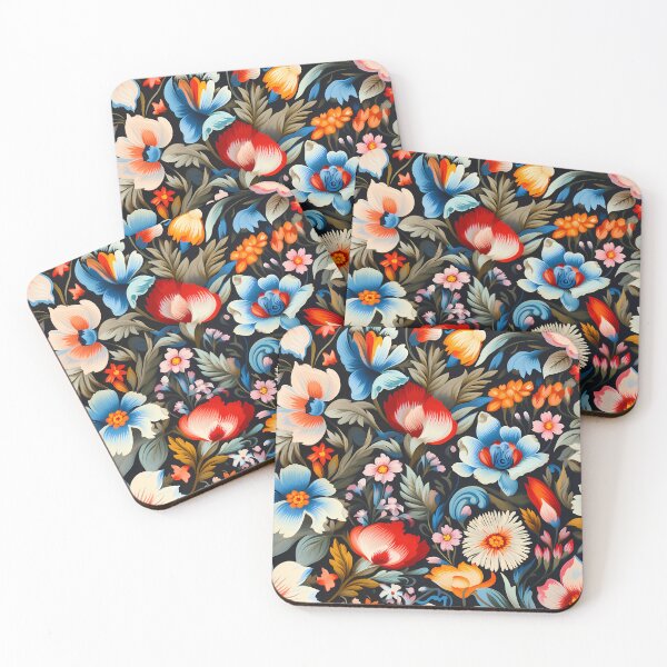Item preview, Vivid floral pattern, in the style of folkloric realism designed and sold by DaliusD.