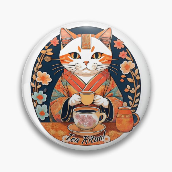 Item preview, Tea ceremony tea ritual cat drinking tea designed and sold by Outofdream1.