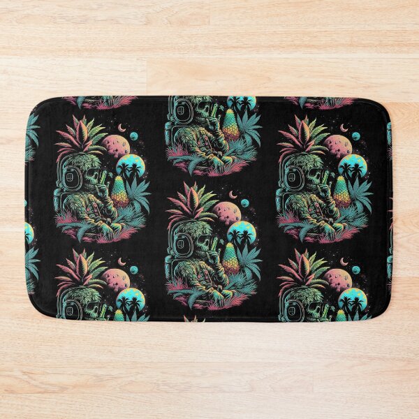 Item preview, Trippy Astronaut in Alien Planet Pineapple Skull Retro Art designed and sold by MindWave THC.
