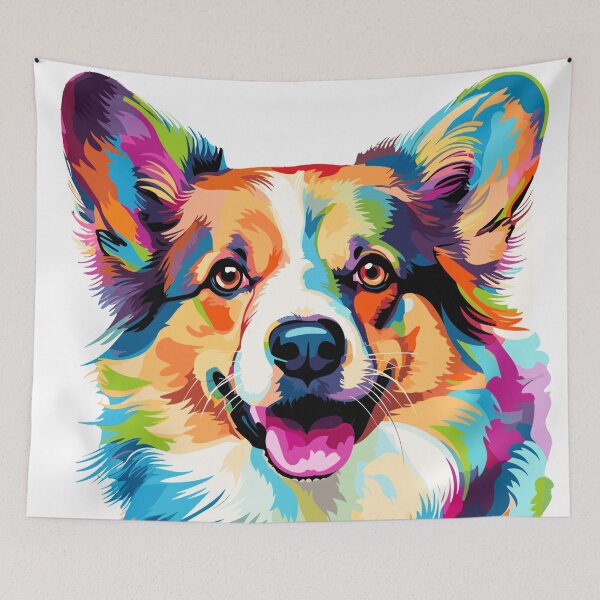 Item preview, Adorable colorful Corgi abstract design. designed and sold by Artbyminga.