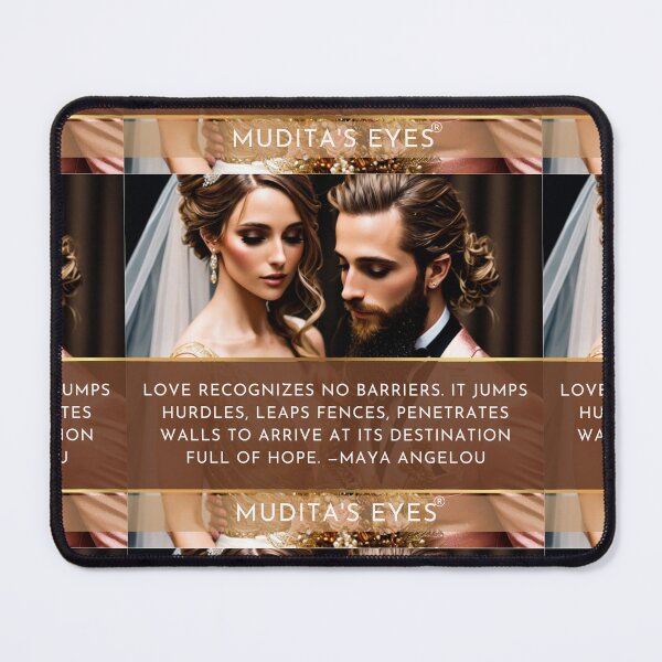 Item preview,    Romantic " Love recognizes no barriers" Beautiful Wedding Proposal Couple Sticker designed and sold by MuditasEyes.