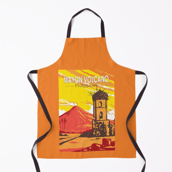 Item preview, Mayon Volcano Cagsawa Ruins Philippines Travel Art Vintage designed and sold by KrisSidDesigns.