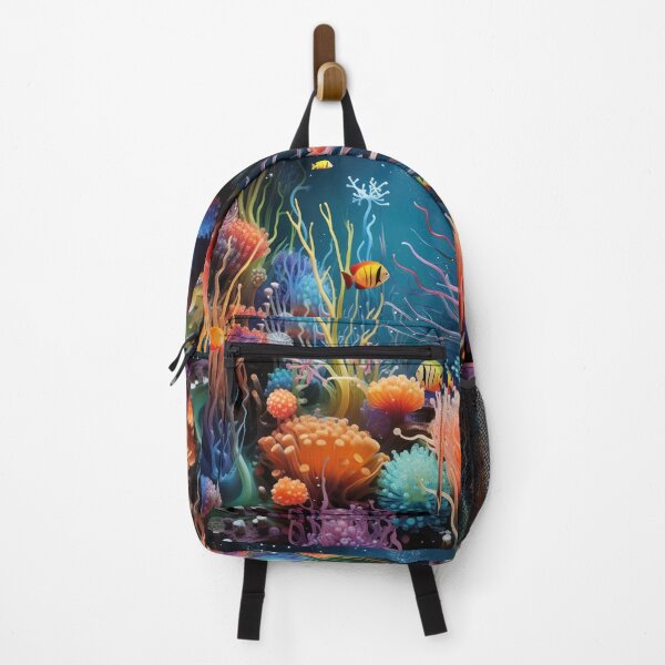 Item preview, Coral Reefs colorful underwater scene with tropical fish designed and sold by MagicStrawberry.