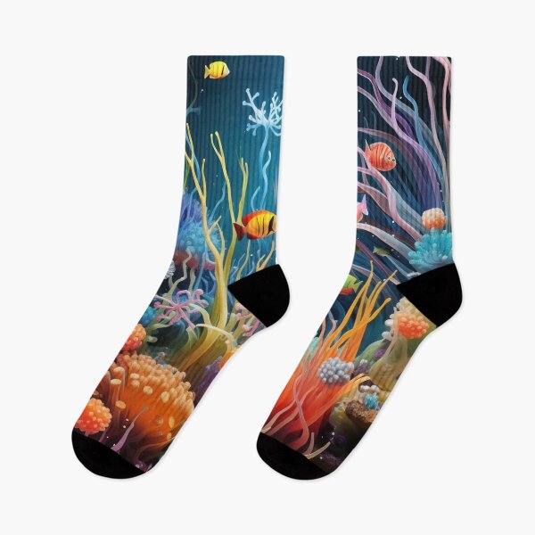 Item preview, Coral Reefs colorful underwater scene with tropical fish designed and sold by MagicStrawberry.