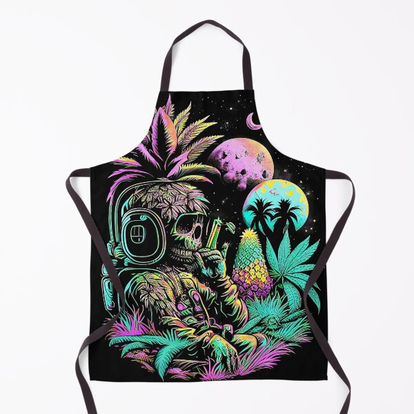 Item preview, Trippy Astronaut in Alien Planet Pineapple Skull Retro Art designed and sold by MindWave THC.