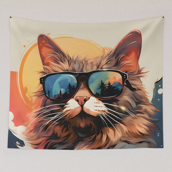 Item preview, The cool vintage cat designed and sold by Monkey-Bar.
