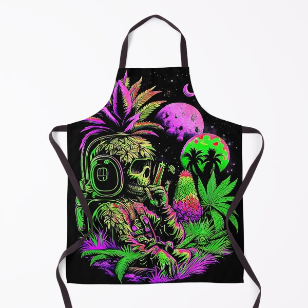 Item preview, Trippy Astronaut in Alien Planet Pineapple Skull Retro Art designed and sold by MindWave THC.