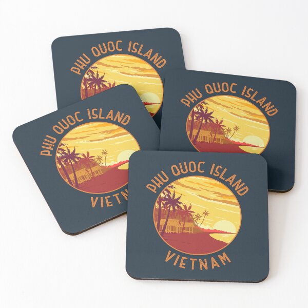 Artikelvorschau, Phu Quoc Island Vietnam Retro Distressed Circle entworfen und verkauft von KrisSidDesigns.