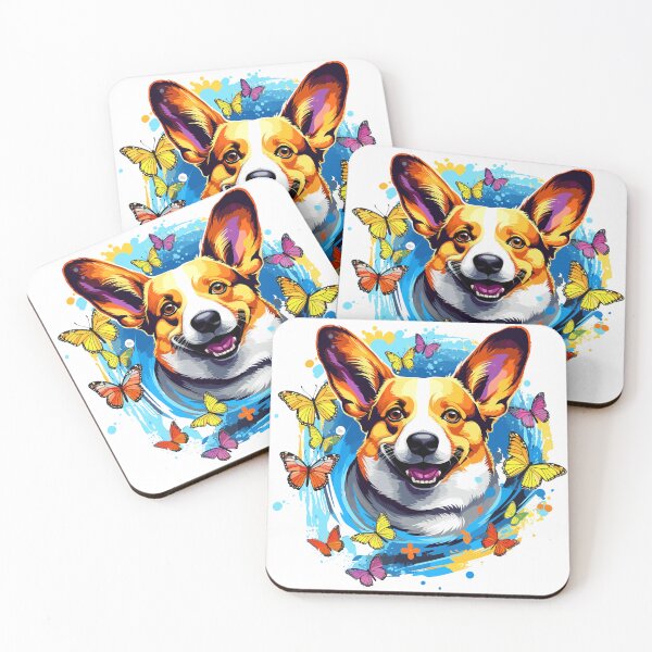 Item preview, Adorable colorful Butterfly Corgi abstract design. designed and sold by Artbyminga.