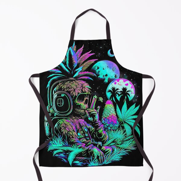 Item preview, Trippy Astronaut in Alien Planet Pineapple Skull Retro Art designed and sold by MindWave THC.