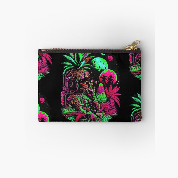 Item preview, Trippy Astronaut in Alien Planet Pineapple Skull Retro Art designed and sold by MindWave THC.