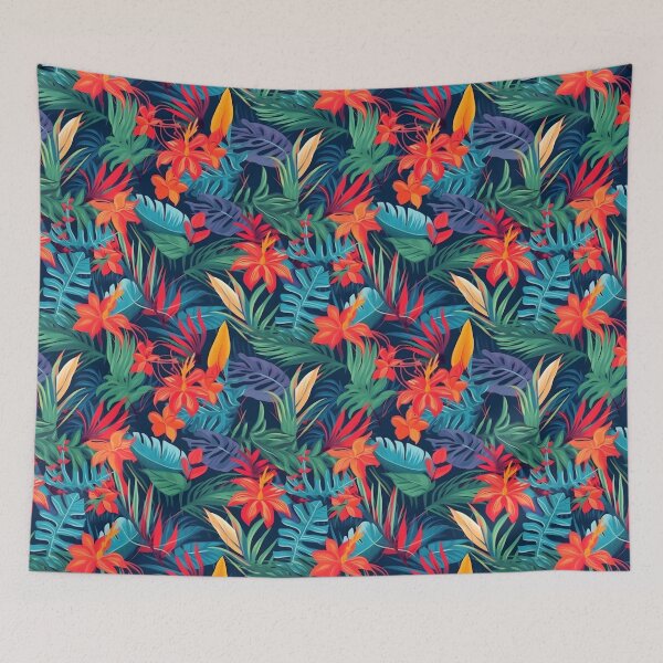 Item preview, Tropical Jungle Bright Colors Design | Vibrant Tropical Art | Jungle Decor designed and sold by lipe1984.