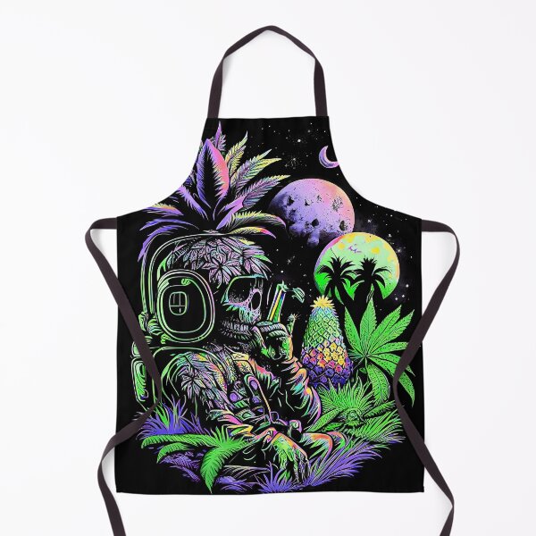 Item preview, Trippy Astronaut in Alien Planet Pineapple Skull Retro Art designed and sold by MindWave THC.