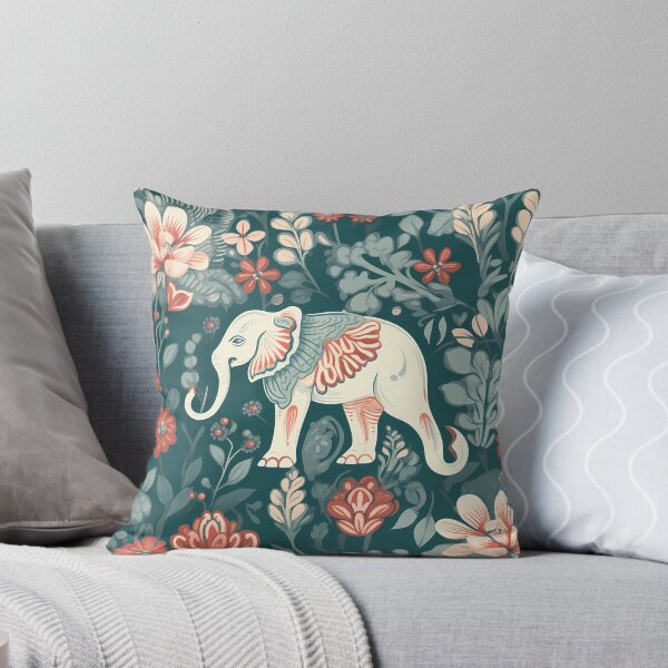 Item preview, Seamless pattern with an elephant and flowers, pristine naturalism designed and sold by DaliusD.