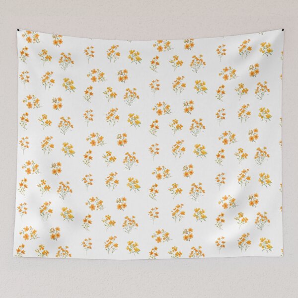 Item preview, orange flowers watercolour set designed and sold by Cuddleblossom.