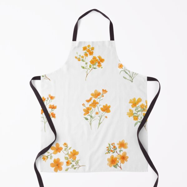 Item preview, orange flowers watercolour set designed and sold by Cuddleblossom.