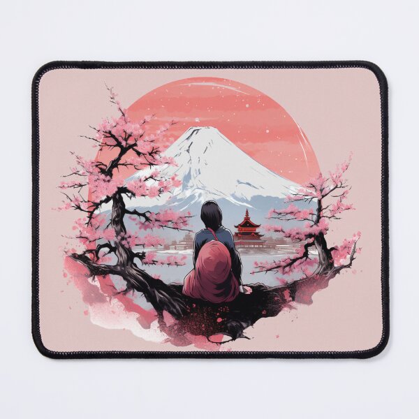 Item preview, Mount Fuji with Cherry Blossom Japanese Art designed and sold by LOT7Clothing.
