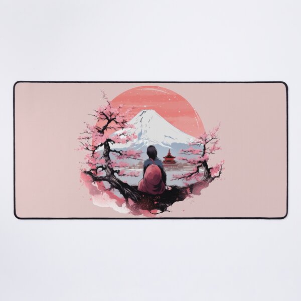 Item preview, Mount Fuji with Cherry Blossom Japanese Art designed and sold by LOT7Clothing.