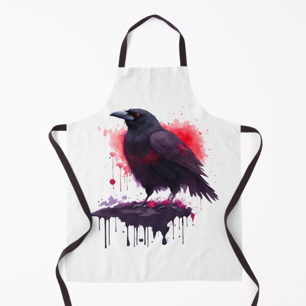 Item preview, Black raven in watercolor background designed and sold by DimHel2.