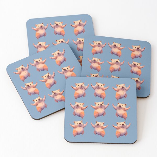 Item preview, DANCING WOMBAT - blue background designed and sold by tinytiger77.
