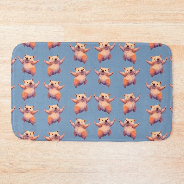 Item preview, DANCING WOMBAT - blue background designed and sold by tinytiger77.
