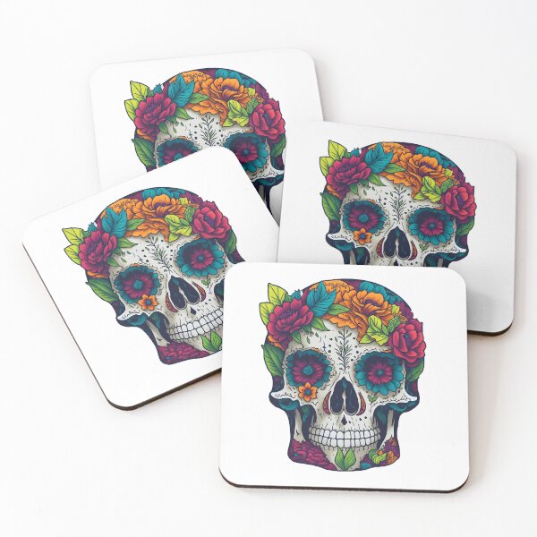 Item preview, Mexican Floral Skull, An Encounter Between Life and Death designed and sold by EnzoGatti.