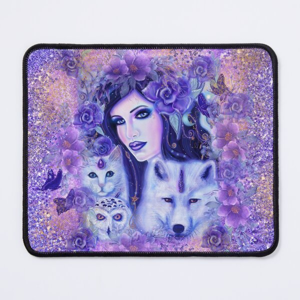 Item preview, Goddess Diana with wolf and cat by Renee L Lavoie designed and sold by Renee Lavoie.