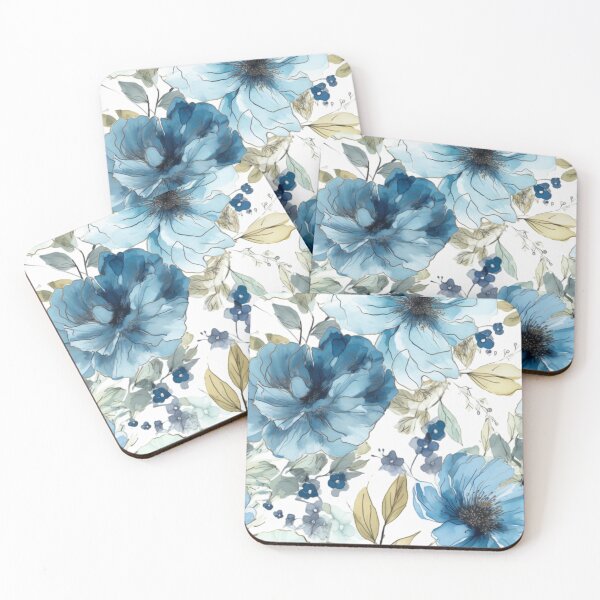 Item preview, Beautiful Blue Floral pattern With Gold Accents  designed and sold by amitranvan.
