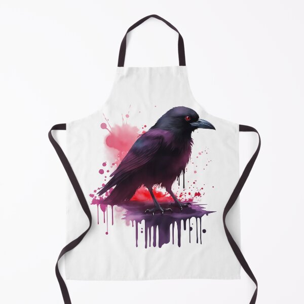 Item preview, Black raven in watercolor background designed and sold by DimHel2.