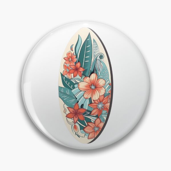 Item preview, Tropical Blossoms - Floral Surfboard Design designed and sold by UrsaStick.