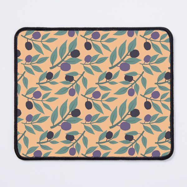 Item preview, Plum Branches and Leaves on Light Ocher Seamless Pattern designed and sold by Martina Mladenova.