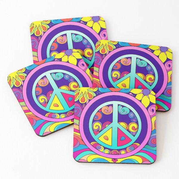 Artikelvorschau, Psychedelische Hippie-Retro-Friedenskunst entworfen und verkauft von geodedebit.