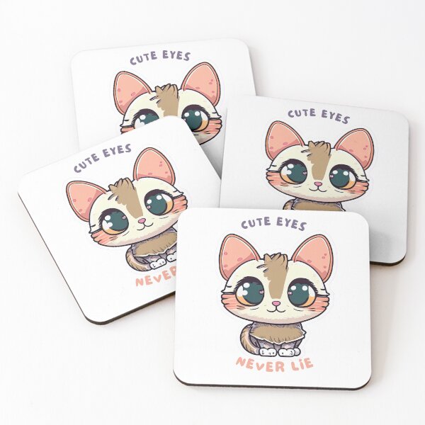Item preview, Cute eyes kitty, adorable, cat, whiskers, gift for her, girlfriend present, designed and sold by nedkoboyanov.