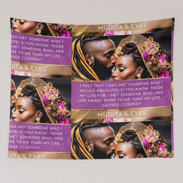 Item preview,  Romantic "I felt that I had met someone" Beautiful Wedding Proposal Couple Sticker designed and sold by MuditasEyes.