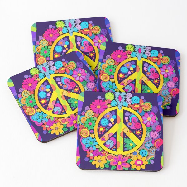 Artikelvorschau, Psychedelische Hippie-Retro-Friedenskunst entworfen und verkauft von geodedebit.