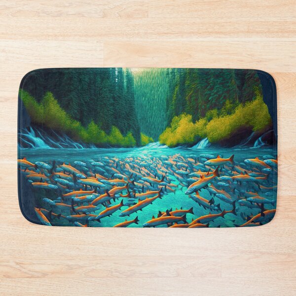 Item preview, SALMON LEAP UPSTREAM designed and sold by ArtbyRolleen.