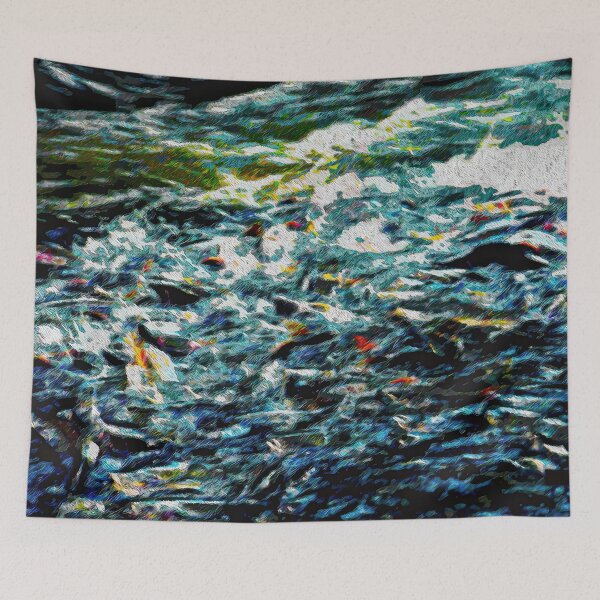 Item preview, SALMON RUN FRENZY designed and sold by ArtbyRolleen.